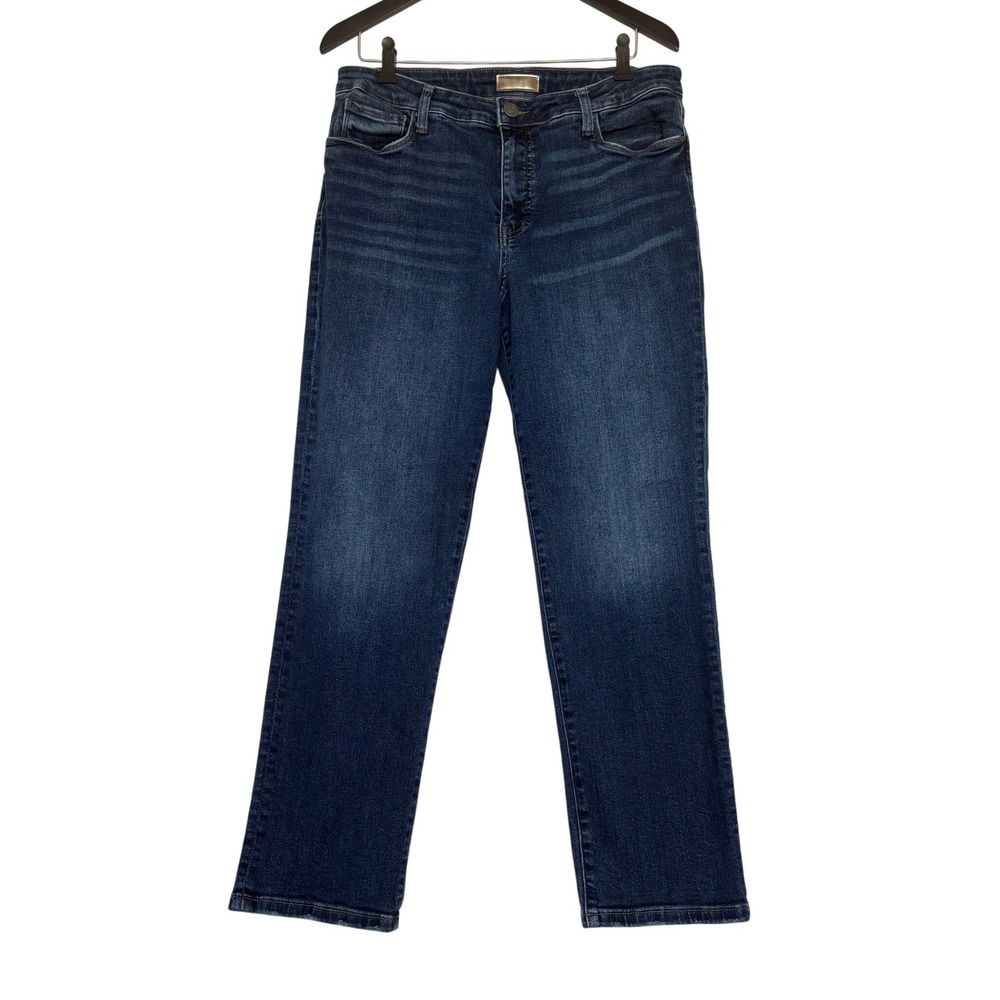Kut from the Kloth Natalie High Rise Bootcut Jeans Dark Wash Womens 14